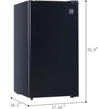 RCA RFR321-B-Black-COM 3.2 Cu.Ft Mini Refrigerator Black