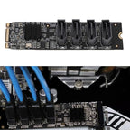 Sonew ASM1166 M.2 to SATA III 4-Port Adapter Card