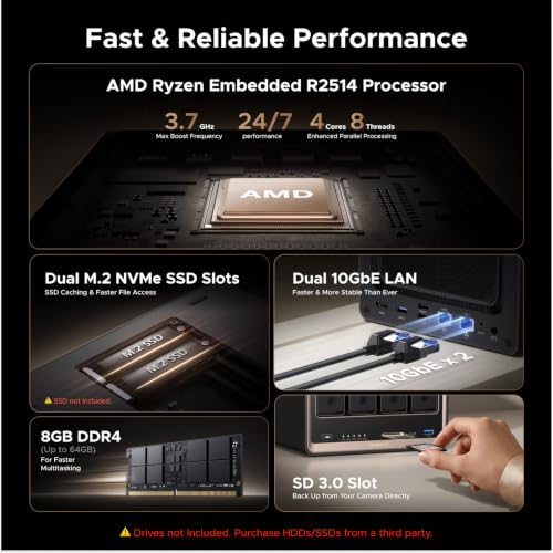 UGREEN DXP4800 GT 4-Bay Desktop NAS Enclosure — main product image