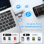 Vrllinking Dual-Slot USB-C and USB-A Memory Card Reader