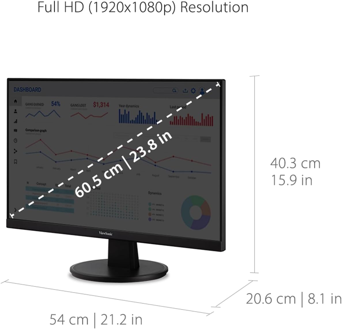 ViewSonic VA2447-MHU 24" 1080p USB-C 100Hz Monitor