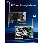 JINPIAOPIAO Gen3 8-Drive SFF-8087 Internal Storage Expansion Card