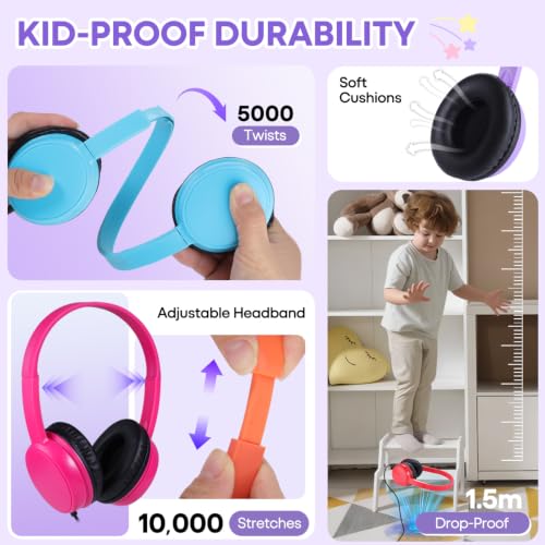 Wensdo Wired On-Ear Classroom Headphones, 40-Pack — main product image