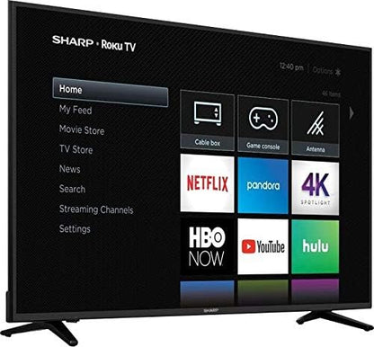 Sharp LC-58Q7370U 58" 4K UHD Roku TV Renewed