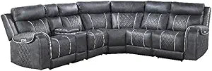 Lexicon Gabriel 6-Piece Modular Power Reclining Sectional Gray — main product image