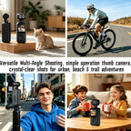 JYSECURE Pocket Body Camera with 4K Output and 64GB Storage