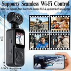 JYSECURE Pocket Body Camera with 4K Output and 64GB Storage