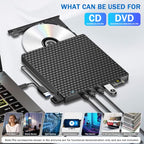 Kadlun 8-in-1 External USB 3.0 CD/DVD Drive with Card Reader