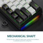 ELMWODHJ 60% Compact Wired Mechanical Gaming Keyboard
