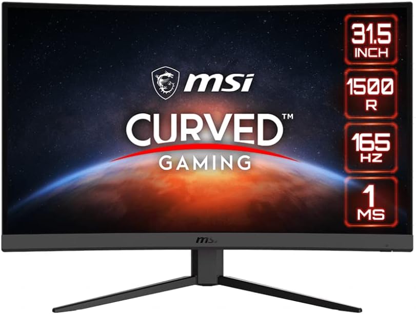 MSI OPTIX G32C4W 32" 165Hz Curved Gaming Monitor Renewed