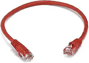 Monoprice 102128 1ft Cat5e Ethernet Cable Red — main product image