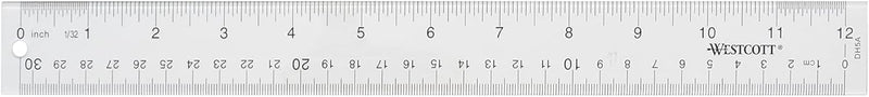 Westcott 10562 12-Inch Clear Acrylic Ruler — main product image