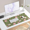 Niniubye Pink Retro Floral Desk Mat and Gaming Mouse Pad