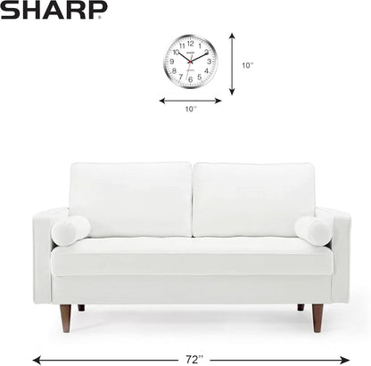 Sharp Wall Clock - Silent Non Ticking 10 Inch