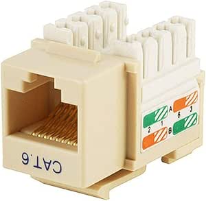 Monoprice 105381 Cat6 Punch Down Keystone Jack Beige — main product image