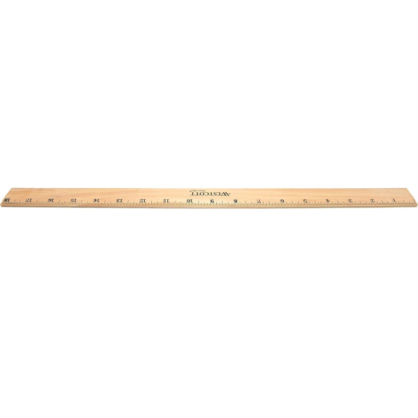 Westcott 05018 Beveled Wooden Ruler 18-Inch