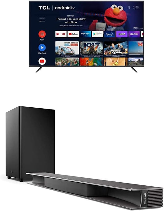 TCL 4 Series 75" 4K UHD HDR Smart Android TV Bundle