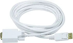 Monoprice 106020 Display Port to VGA Cable 10ft White