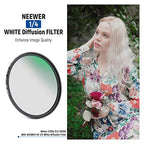 Neewer NW-S SERIES 52mm Soft White Diffusion Filter - Cinematic Effect