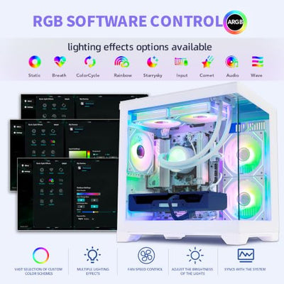 HOENGAGER Panorama Ryzen 7 RTX 5060 Ti Gaming Desktop PC