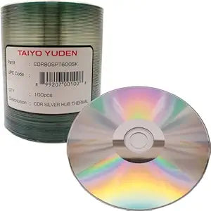 JVC/Taiyo Yuden 52x CD-R Media - Silver Everest Thermal Printable