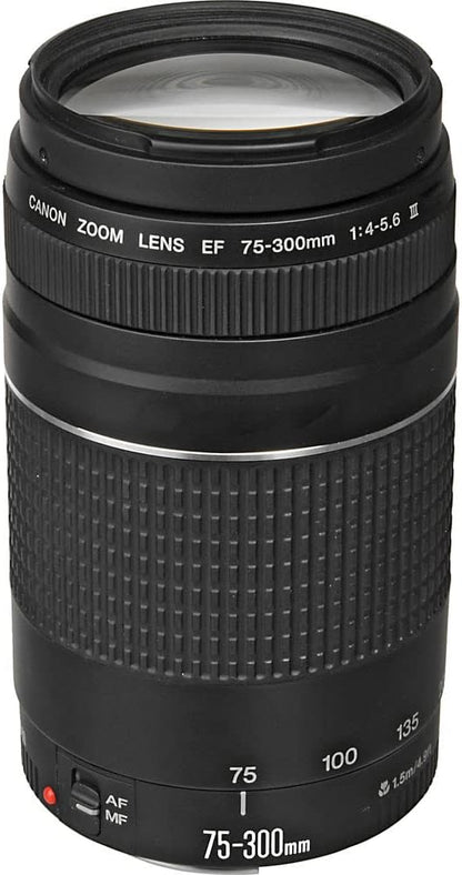 Canon 6473A003 EF 75-300mm f/4-5.6 III Lens Bundle Renewed