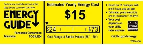 Panasonic TC-55LE54 55-Inch LED-lit 60Hz TV