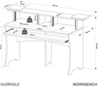 Glorious AMS-WORKBENCH-DW Studio Workbench Driftwood