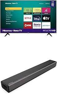 Hisense 55-Inch Roku 4K UHD Smart TV & Sound Bar