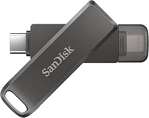 SanDisk iXpand Luxe 256GB Flash Drive USB-C Lightning