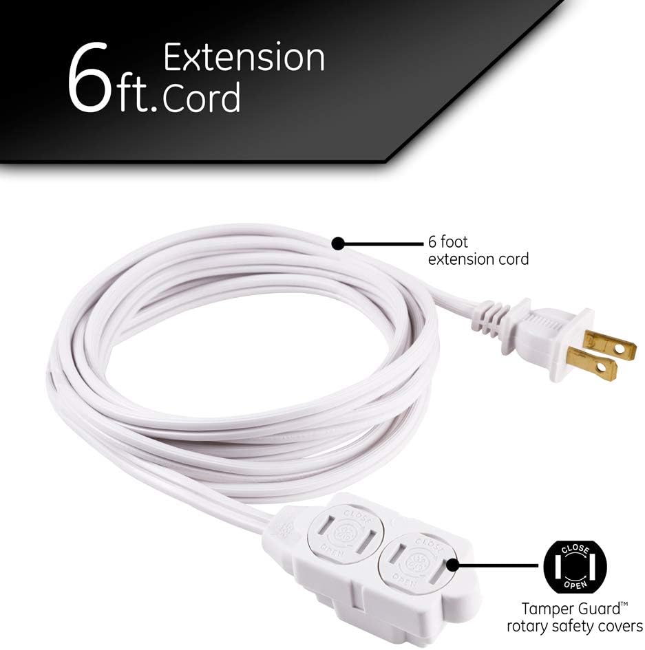 GE 51937 3-Outlet 6ft Extension Cord Power Strip