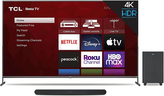TCL 75S434 75-inch 4K UHD Android TV & Alto 8i Soundbar