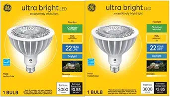 GE Ultra Bright LED Light Bulbs Outdoor Floodlight 2-Pack — main product image