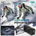 Gcasio 2.7K QHD Vlogging Camcorder with Rotating Screen