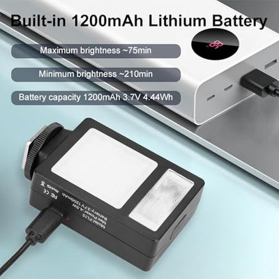 Generic LED Camera Fill Light with Adjustable 2500K–6500K Color