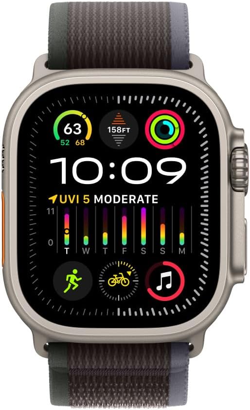 Apple Watch Band - Trail Loop (49mm) - Blue/Black - M/L