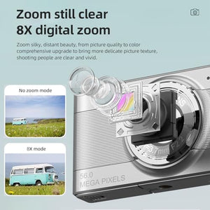 Qiilu 1080P Digital Camera and Compact Camcorder