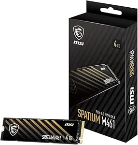 MSI SPATIUM M461 4TB NVMe PCIe Gen4 Internal SSD