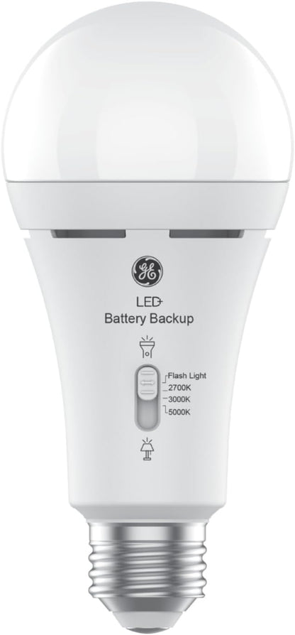 GE 93131819 LED+ Backup Battery Light Bulbs, 2-Pack