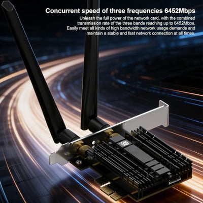 Serounder BE6500 WiFi 7 M.2 Network Card with Bluetooth 5.4