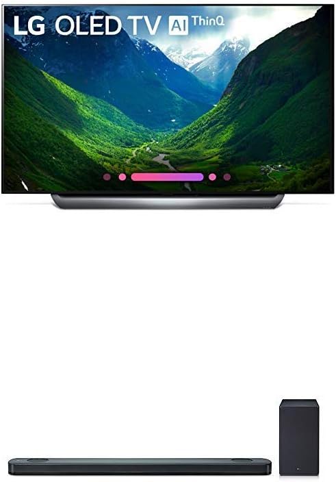 LG Electronics OLED65C8PUA 65" OLED TV Sound Bar Bundle