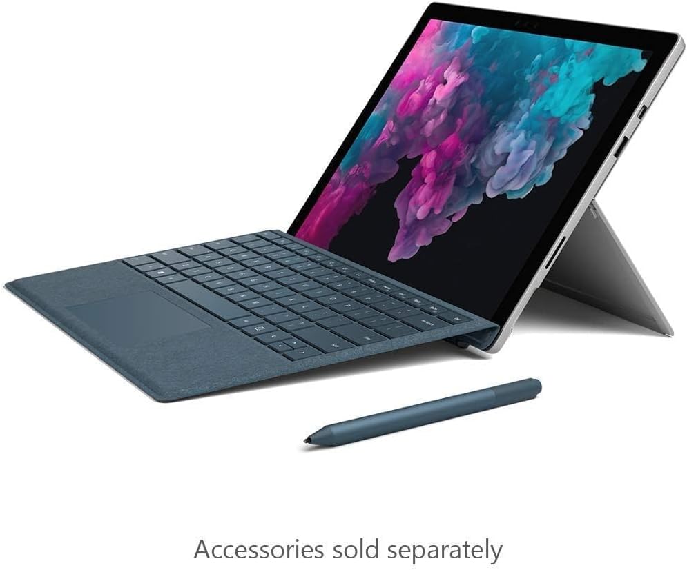 Microsoft Surface Pro 6: 12.3" Touch, i5, 8GB, 256GB SSD, Win 10 Pro (Renewed)