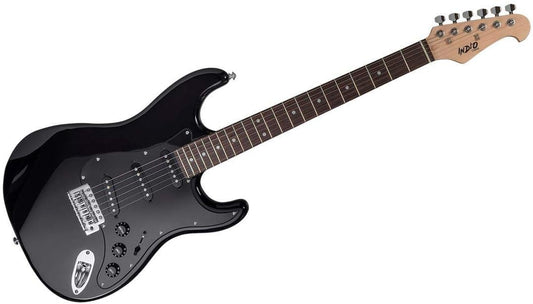 Monoprice 610160 Cali Classic Black Electric Guitar
