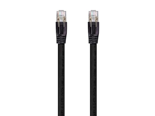 Monoprice 134748 Cat8 Ethernet Cable 15m Black 5-Pack