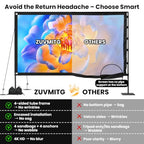 ZUVMITG 120-Inch Portable Freestanding Projector Screen