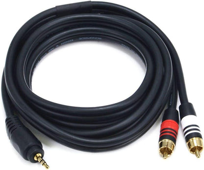 Monoprice 105598 6ft Premium 3.5mm to 2RCA Cable