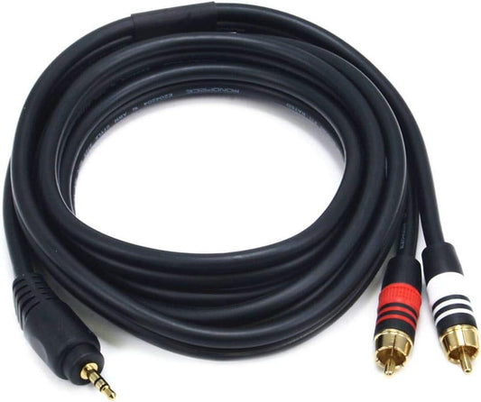 Monoprice 105598 6ft Premium 3.5mm to 2RCA Cable