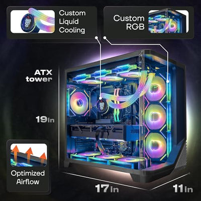 HYPER CYBER Quantum Ryzen 9 9950X3D Gaming Desktop PC
