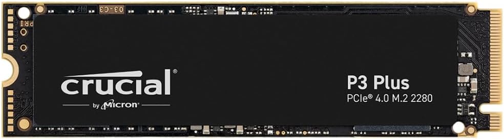Crucial CT1000P3PSSD8 P3 Plus 1TB Gen4 NVMe SSD