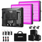 Aputure WQVNBOOTOW Amaran P60C 3-Light RGBWW LED Panel Kit